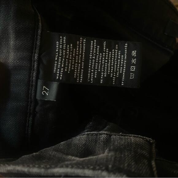 J Brand Alana High Rise black/dark gray skinny jeans - Picture 7 of 8